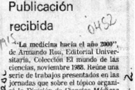 Publicación recibida  [artículo].