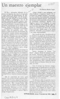 Un maestro ejemplar  [artículo] Marino Muñoz Lagos.