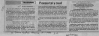 Poesía tal y cual  [artículo] Rubén González L.