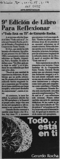 9a. edición de libro para reflexionar