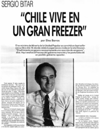 "Chile vive en un gran freezer"