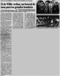 El de Willie Arthur, un funeral de esos para los grandes hombres