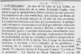 "Aniversario"  [artículo] Pedro Labra.