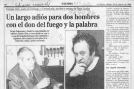 Un largo adiós para dos hombres con el don del fuego y la palabra  [artículo].