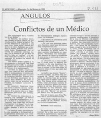 Conflictos de un médico