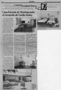 Casa-escuela de Montegrande, el recuerdo de Lucila Godoy