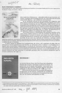 Islas oceánicas chilenas  [artículo].