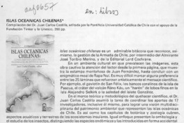 Islas oceánicas chilenas  [artículo].