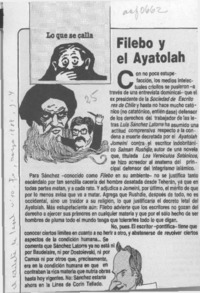 Filebo y el Ayatolah  [artículo].