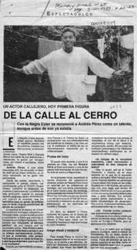 De la calle al cerro  [artículo] Carolina Aránguiz.