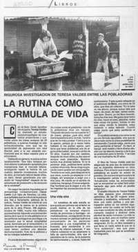 La rutina como fórmula de vida