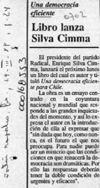 Libro lanza Silva Cimma