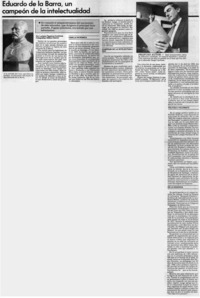 Eduardo de la Barra, un campeón de la intelectualidad