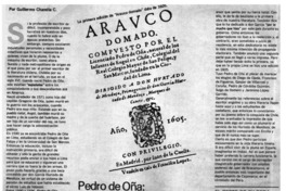 Pedro de Oña, el primer escritor chileno