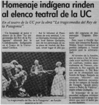 Homenaje indígena rinden al elenco teatral de la UC