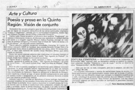 Poesía y prosa en la Quinta Región, visión de conjunto  [artículo] Pedro Mardones Barrientos.