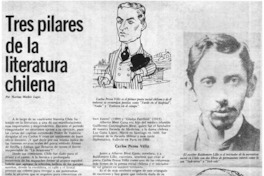 Tres pilares de la literatura chilena