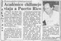 Académico chillanejo viaja a Puerto Rico