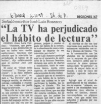 "La TV ha perjudicado el hábito de lectura"