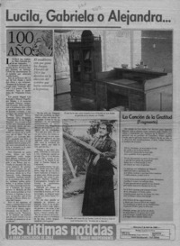 Lucila, Gabriela o Alejandra --