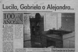 Lucila, Gabriela o Alejandra --