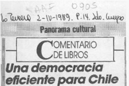 Una democracia eficiente para Chile