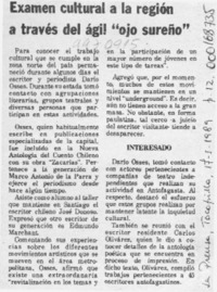 Examen cultural a la región a través del ágil "ojo sureño"  [artículo].