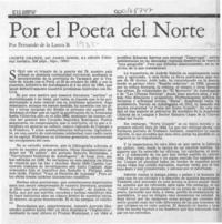 Por el poeta del Norte  [artículo] Fernando de la Lastra.