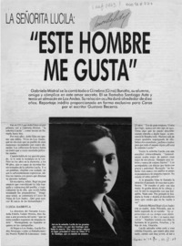 "Este hombre me gusta"  [artículo] Gustavo Becerra.