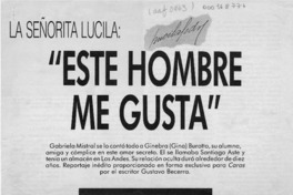 "Este hombre me gusta"  [artículo] Gustavo Becerra.
