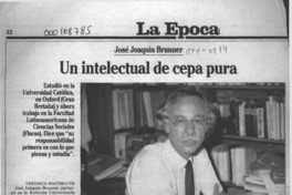 Un intelectual de cepa pura