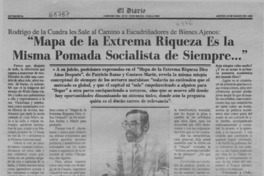 "Mapa de la extrema riqueza es la misma pomada socialista de siempre -- "  [artículo] F. V. D.