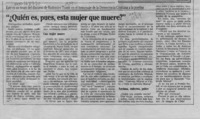 Quién es, pues, esta mujer que muere?  [artículo].
