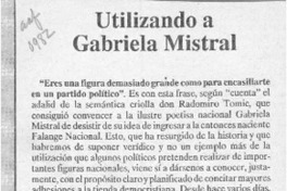 Utilizando a Gabriela Mistral  [artículo].