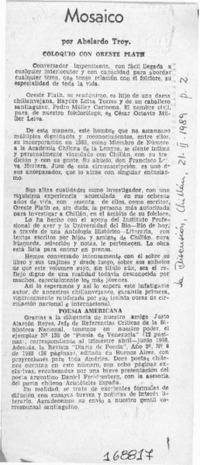 Mosaico  [artículo] Abelardo Troy.