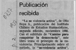 Publicación recibida  [artículo].