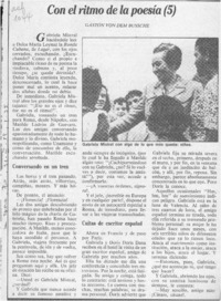 Con el ritmo de la poesía  [artículo] Gastón von dem Bussche.