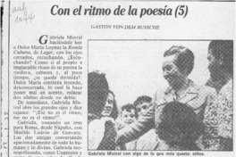 Con el ritmo de la poesía  [artículo] Gastón von dem Bussche.