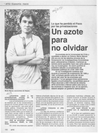Un azote para no olvidar  [artículo] Manuel Délano.