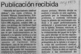 Publicación recibida  [artículo].