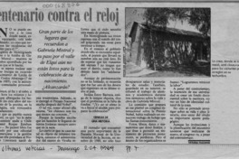 Centenario contra el reloj  [artículo] Tatiana Fasching.