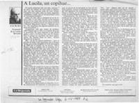 A Lucila, un copihue --  [artículo] Fernando de la Lastra Bernales.