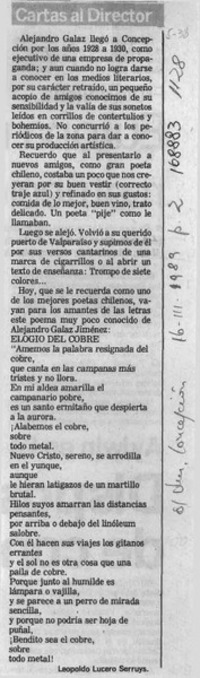 Cartas al director  [artículo] Leopoldo Lucero Serruys.