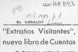 "Extraños visitantes", nuevo libro de cuentos  [artículo].