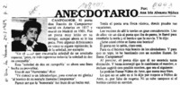 Anecdotario  [artículo] Ana Iris Alvarez Núñez.