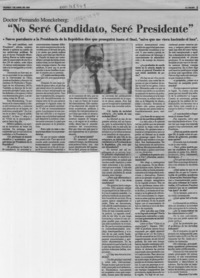 "No seré candidato, seré Presidente"  [artículo] Mauricio Carvallo.