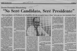 "No seré candidato, seré Presidente"  [artículo] Mauricio Carvallo.