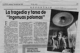 La tragedia y farsa de "Ingenuas palomas"  [artículo] Myriam Olate.