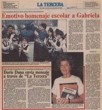 Emotivo homenaje escolar a Gabriela