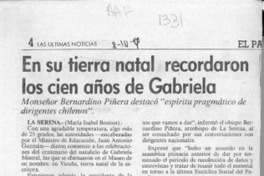 En su tierra natal recordaron los cien años de Gabriela
